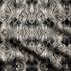 Black White Lines Print Fabric