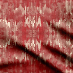 Creamy Red Dilution Print Fabric