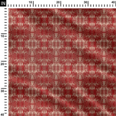 Creamy Red Dilution Print Fabric