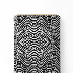Black White Dilution 1 Print Fabric