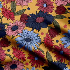 Sunflower summer Print Fabric