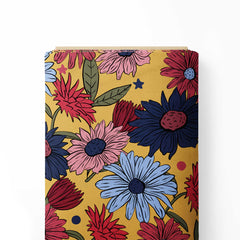 Sunflower summer Print Fabric