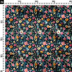 water colour flowers Print Fabric