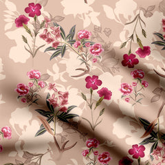 flower allover with flowers shadow Print Fabric