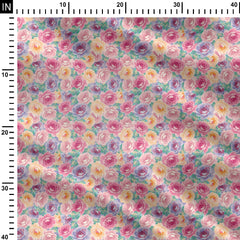 colours of flowers Print Fabric