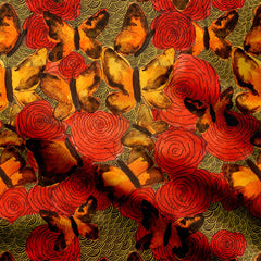 Fluttering Flames Print Fabric
