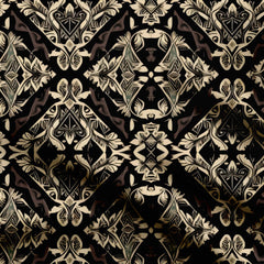 Black Bohemian1 Print Fabric