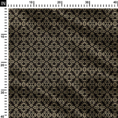 Black Bohemian1 Print Fabric