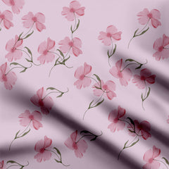 Transparent Petals Print Fabric