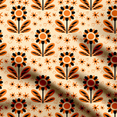 Retro floral Print Fabric