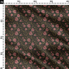 Muted tone floral print design Print Fabric