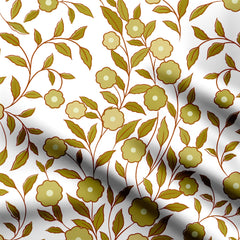 Paisley Floral Fusion - Chartreuse Print Fabric