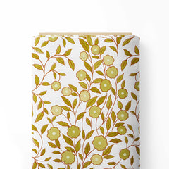 Paisley Floral Fusion - Chartreuse Print Fabric