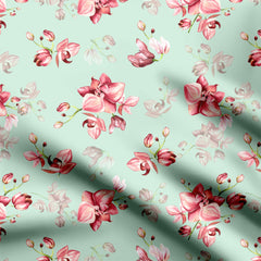 whispers of orchid Cotton Poplin Print Fabric