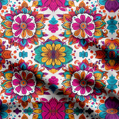 Color Mandala Design Print Fabric