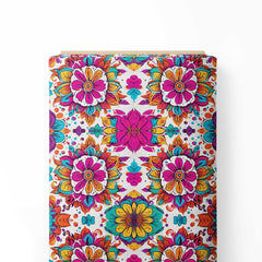 Color Mandala Design Print Fabric