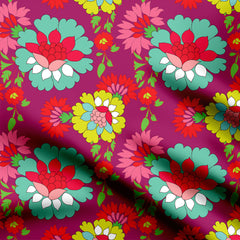 Winter Flowers Print Fabric