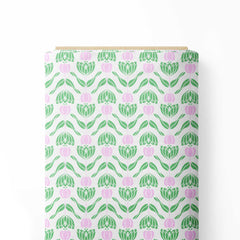 Geometric florals Print Fabric