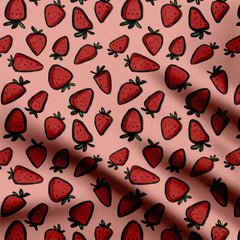 Strawberries Print Fabric