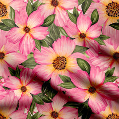 Peony Mascula Blossoms Print Fabric