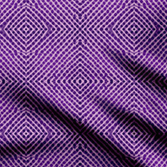 Purple Geo Dots Print Fabric