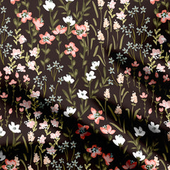 Ditsy darlings - midnight garden Cotton Poplin Print Fabric