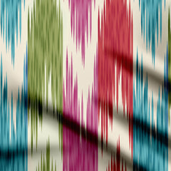 Colurs of ikat Print Fabric