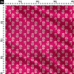 Hot Pink Butta Print Fabric