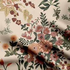 mixed flowers Print Fabric