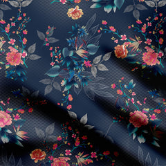 Mythical Flowers Print Fabric