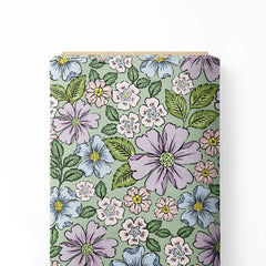 pastel summer Florals Print Fabric
