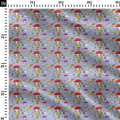 Bunny Ducky Butterfly Print Fabric