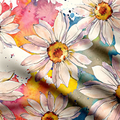water colour flower Print Fabric