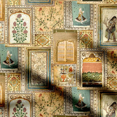 vintage mughal pattern Print Fabric