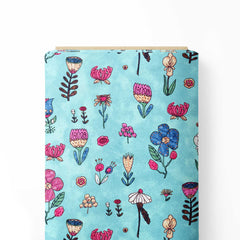 Bunga Pencil Dessin Print Fabric