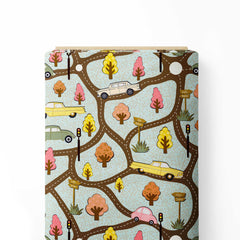 Vintage voyage-pistachio Print Fabric
