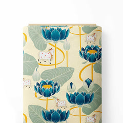 pichwai  flower Print Fabric