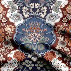 Blue Flora Dreams Print Fabric