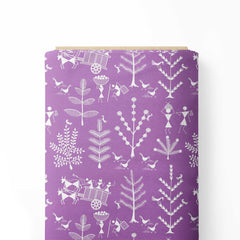 Dark Lilac Treubhans Print Fabric