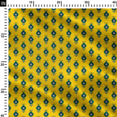 Ducky Yellow Latkan Print Fabric