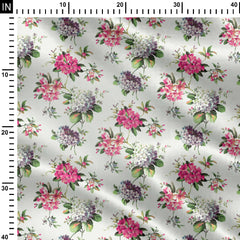 Cotton 3 Meters Azaleas Garden Print Fabric