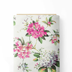 Azaleas Garden Print Fabric