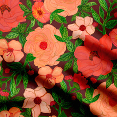 Painted Flowers Print Fabric