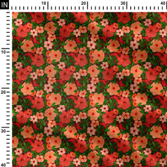Painted Flowers Print Fabric