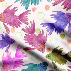 fishy pattern Print Fabric