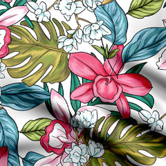 big flowers Cotton Poplin Print Fabric