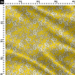 Golden Kiwi Blooms Print Fabric