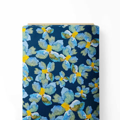 Blue florals Print Fabric