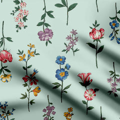 ajrakh pattern flowers Print Fabric