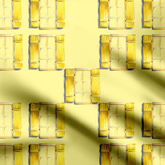Story of yellow window Print Fabric